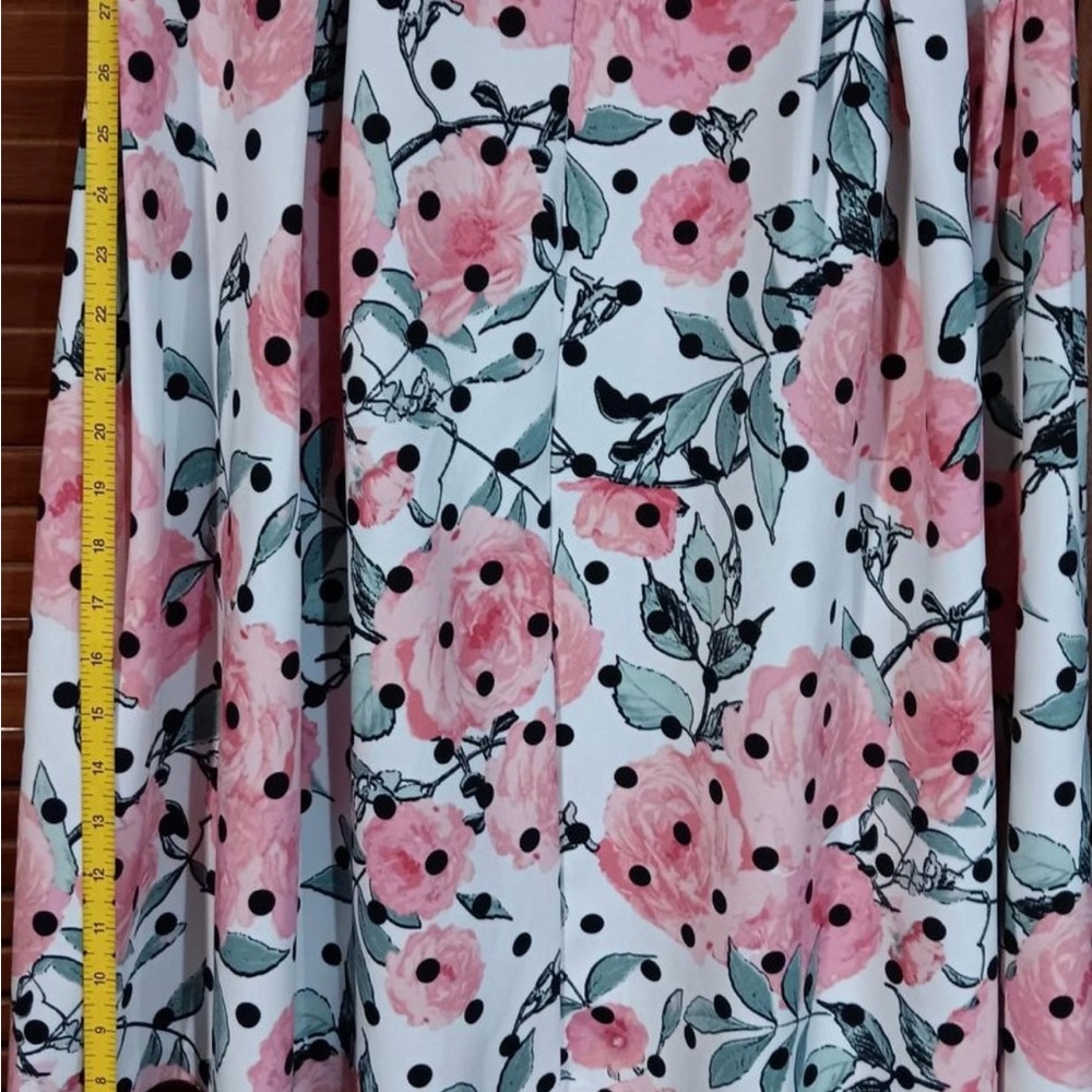 New York & Company Pink Floral Midi Skirt